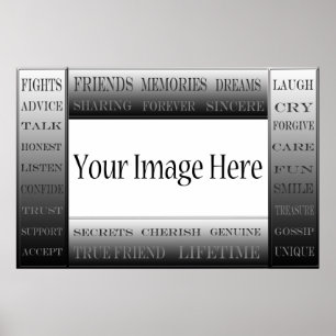 Words Of Friendship-Picture Frame by ShirleyTaylor Poster