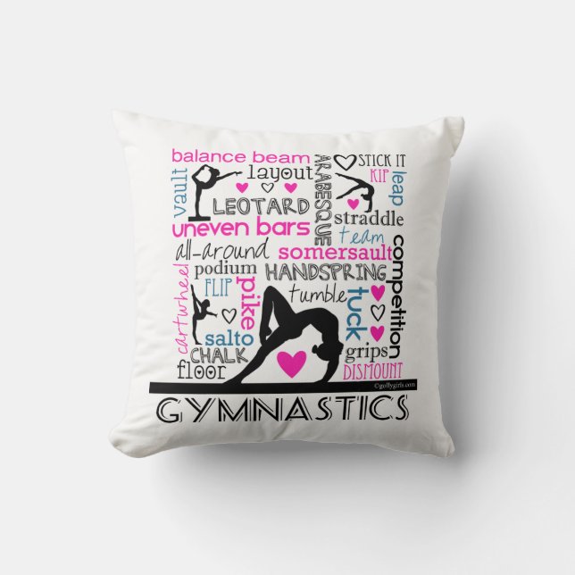 Words of Gymnastics Terminology Cushion (Front)