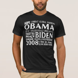 Words of Hope Obama & Biden 2008 Dark T-Shirt