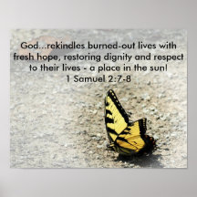 Words of Hope Scripture Butterfly Photo poster