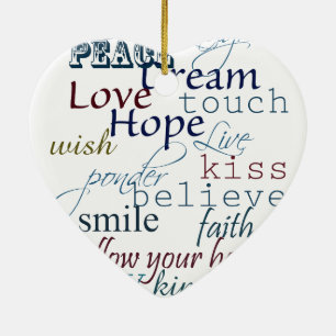 Words of Inspiration Ceramic Ornament