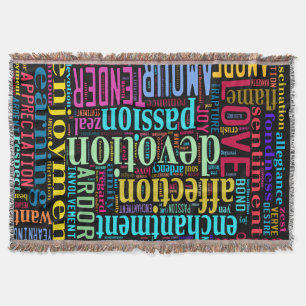 Words of Love #3 Throw Blanket