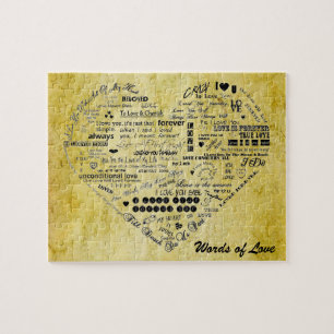 Words of Love Custom Photo Puzzle