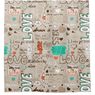 Words of Love Shower Curtain