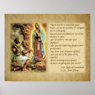 Words of Our Lady of Guadalupe to St. Juan Diego. Poster