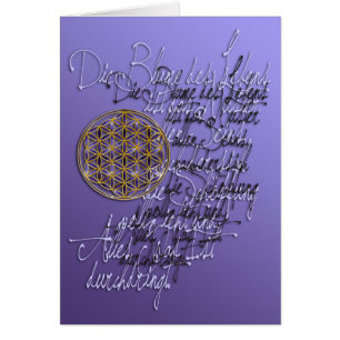 Words of the flower of the life - german language
