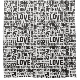 Words Of The Spirit Way black + your backgr. colou Shower Curtain