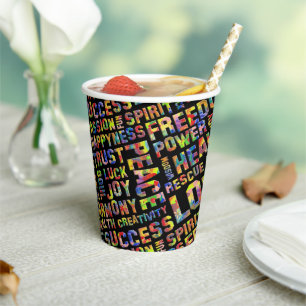 Words Of The Spirit Way / Positive Thinking 1 Paper Cups