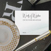 Words of Wisdom Bridal Shower Soft Green Wash