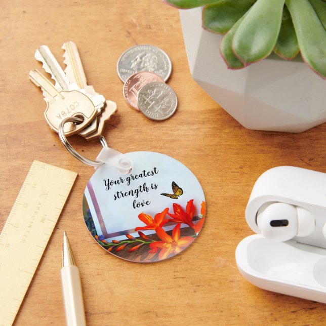 Words of  Wisdom Button Keychain (Desk)