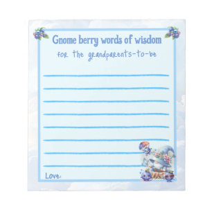 Words of Wisdom for Grandparents-to-be Notepad