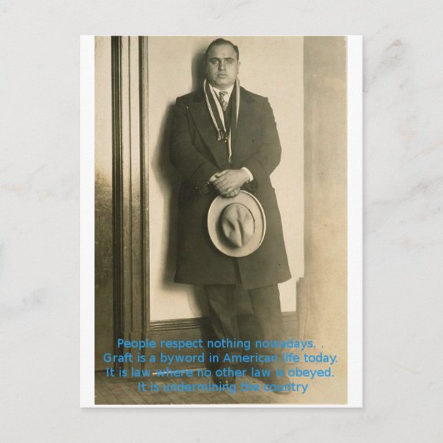 Words Of Wisdom From Al Capone? Postcard (Front)