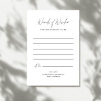 Words of Wisdom Parents To Be Script Baby Shower