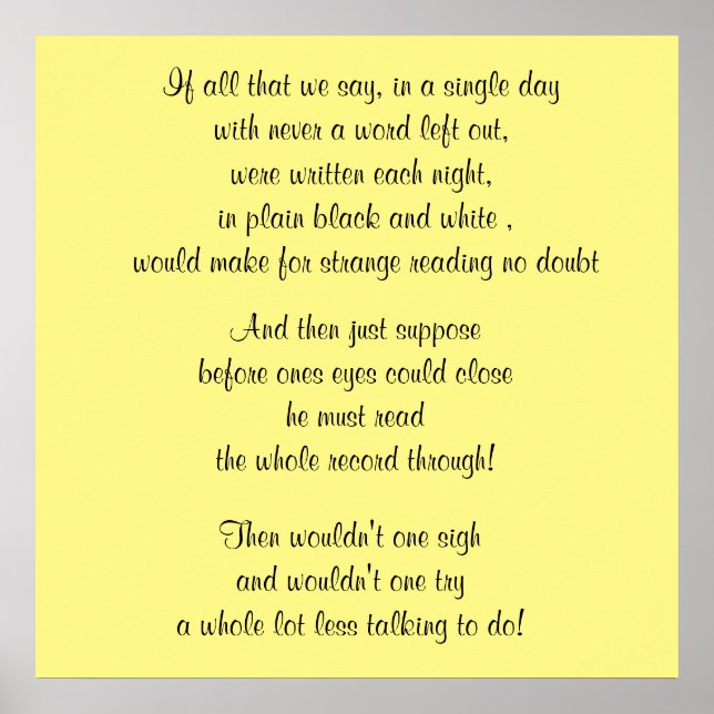 WORDS OF WISDOM poster (Front)