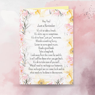 Words of Wisdom | Take Care of Yourself  Card