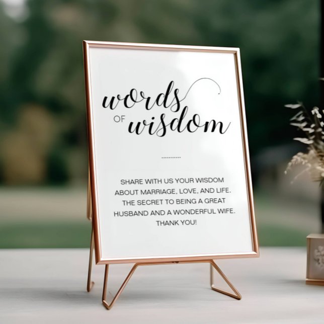 Words of Wisdom Wedding Advice Sign (Creator Uploaded)