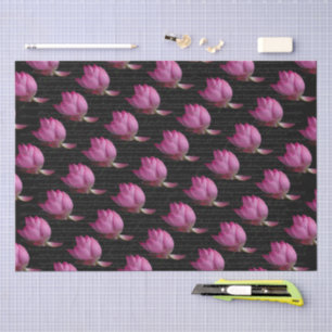 Words on Pink Lilies Tissue Paper