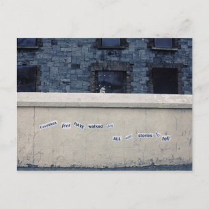 Words on the wall postcard