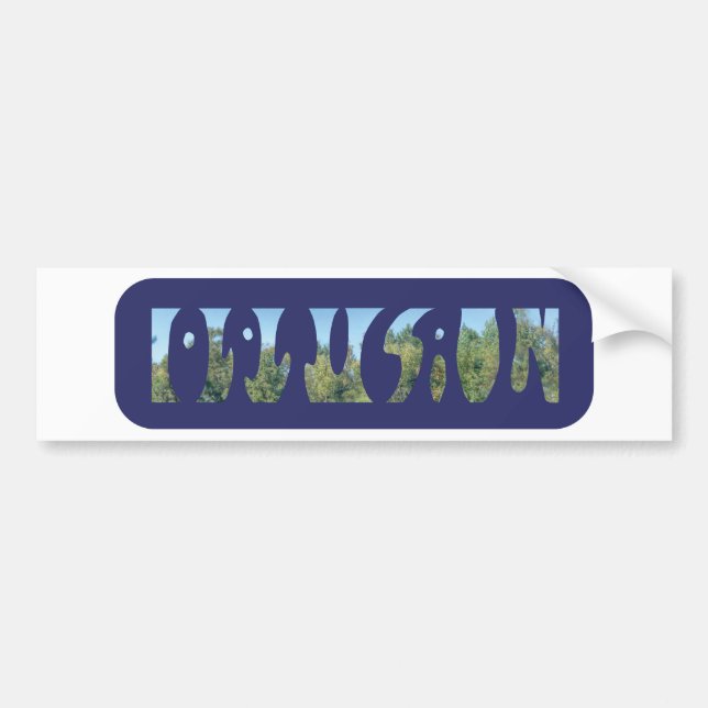 Words Optical and Illusion in one Illustration Bumper Sticker (Front)