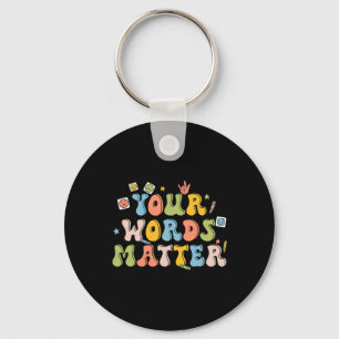 Words Problem Retro Pathologist Mental Health Awar Key Ring