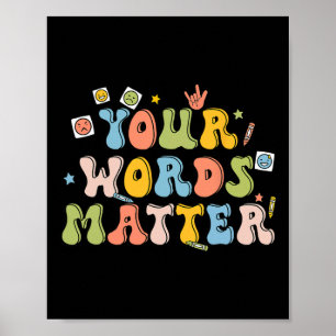 Words Problem Retro Pathologist Mental Health Awar Poster