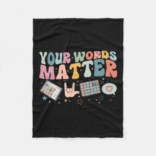 Words Problem Speech Therapy Language Pathologist Fleece Blanket