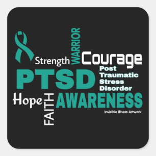 Words...PTSD Square Sticker