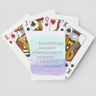 Words to describe sister playing cards