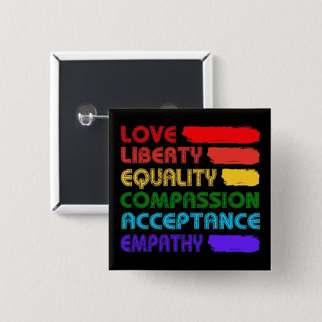 Words To Live By 15 Cm Square Badge (Front & Back)