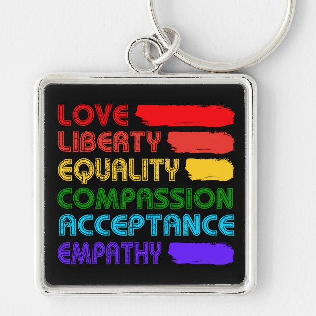 Words To Live By Key Ring (Front)