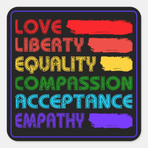 Words To Live By Square Sticker