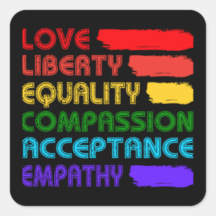 Words To Live By Square Sticker