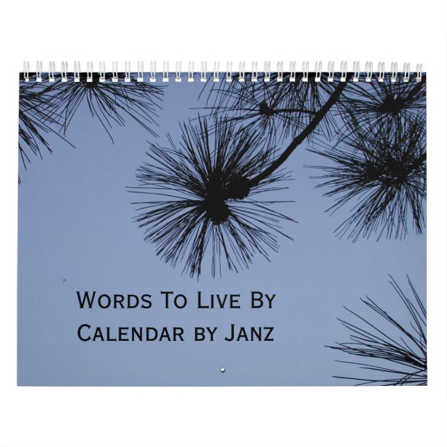 Words To Live By Wall Calendar by Janz (Cover)