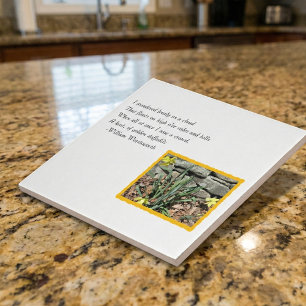 Wordsworth Daffodil Poetry Ceramic Tile