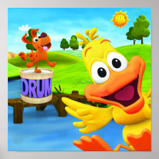 WordWorld Dancing Dog and Duck Poster