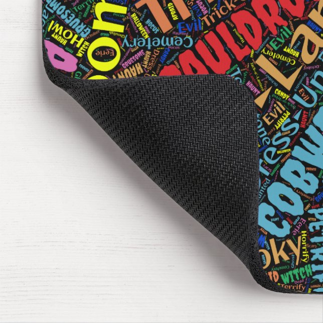 Wordy Halloween Mouse Pad (Corner)