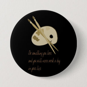 work 7.5 cm round badge