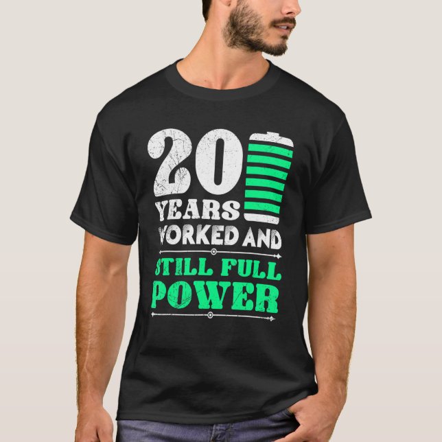 Work Anniversary 20 Years Of Company Anniversary T-Shirt (Front)