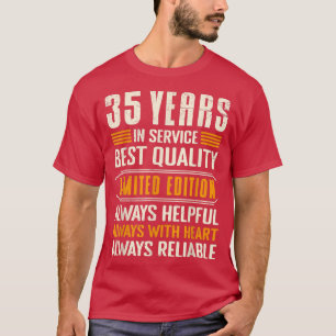 Work anniversary 35 years in company anniversary  T-Shirt