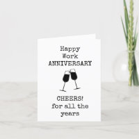 Work Anniversary, Coworker, Friend, Boss, Cheers
