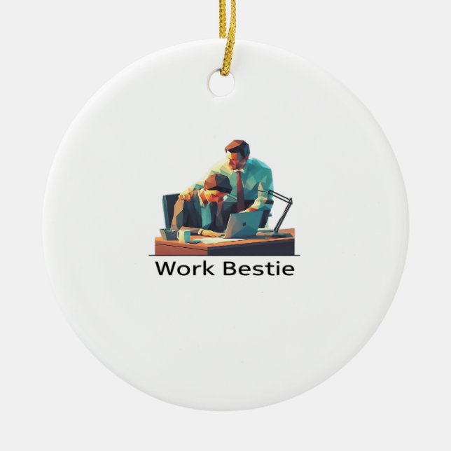Work Best Classic Ceramic Ornament (Front)