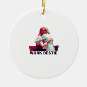 Work Best Classic Viral Ceramic Ornament