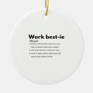 Work Bestie Boxy Ceramic Ornament