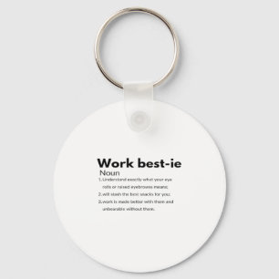 Work Bestie Boxy Key Ring