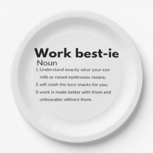 Work Bestie Boxy Paper Plate