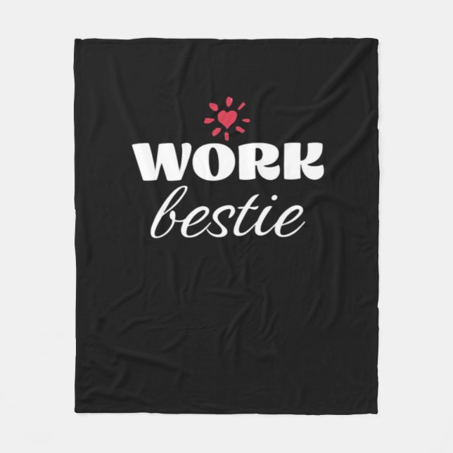 Work Bestie Classic Fleece Blanket (Front)