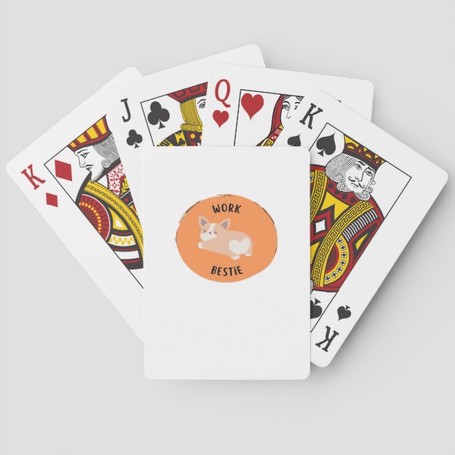 Work Bestie Classic Trend Playing Cards (Back)