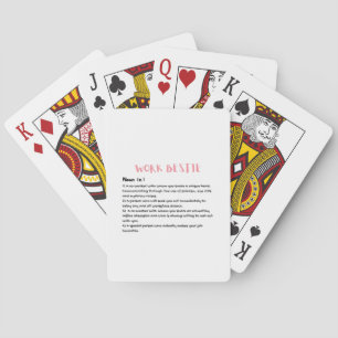 Work Bestie Definition Classic Playing Cards