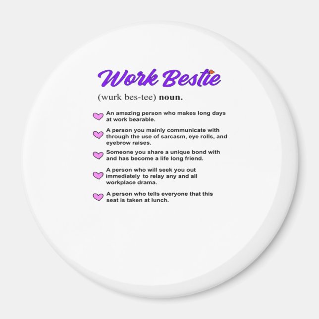 Work Bestie Definition Classic Viral Magnet (Front)