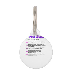 Work Bestie Definition Classic Viral Pet Tag